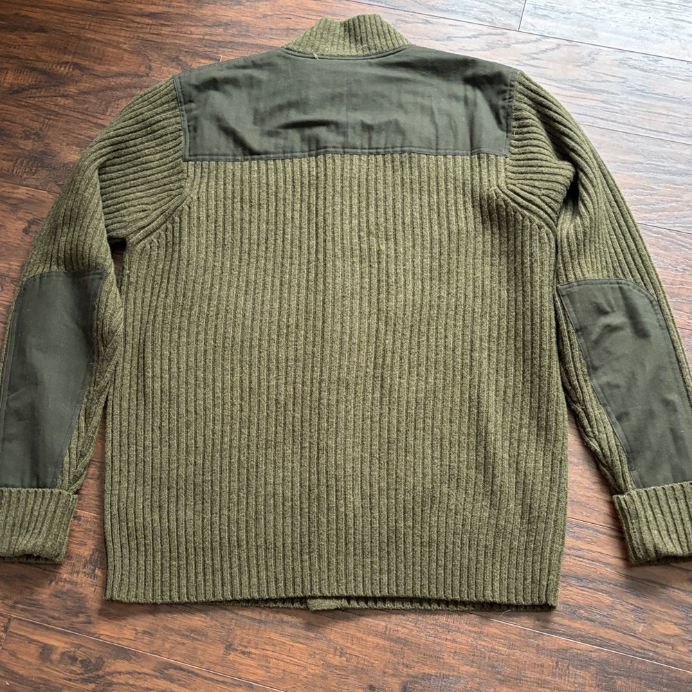 LL Bean Merino Lambswool Commando Men’s Ribbed Full Zip Sweater - Picture 9 of 12